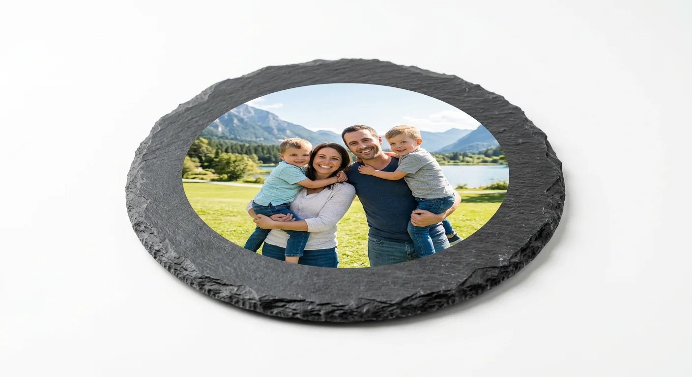Placă Ardezie Rotundă Personalizată